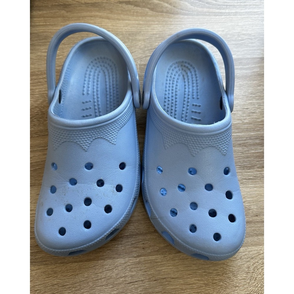 Crocs Unisex Classic Clog Sandals Blue Flat Heel Slip On Closed Toe Womens  8-9